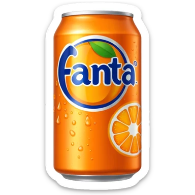 a bright orange Fenta can sticker