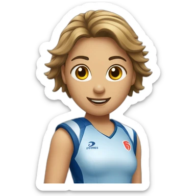 Fille nul au handball sticker