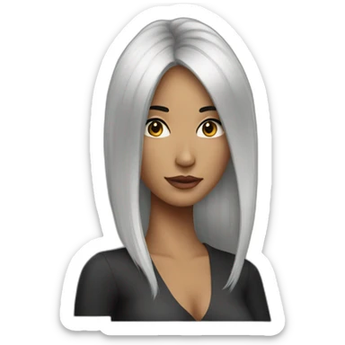 Beautiful women with black hair sticker