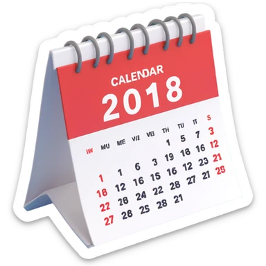 calendar in perspective, only the date, without the rest of the text sticker