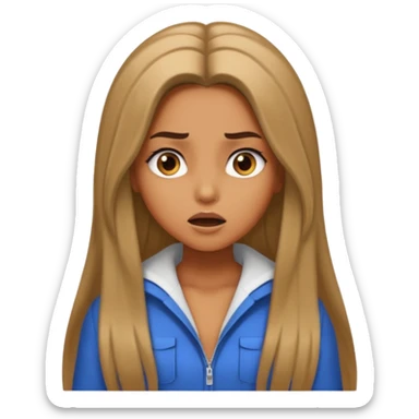 pretty long hair girl middle parted, amazed, good clothes, tanned, baddie, RELLY PREETY, BADDIE, DRESSED AS A BADDIE, REALLY LONG, MIDLE PARTEDLIGHT BROWN HAIR sticker