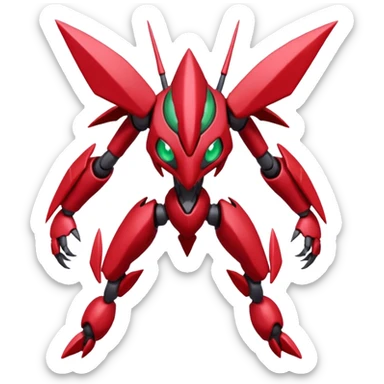 Inteleon-Scizor-Genesect-Bisharp-Pokémon-Fusion, full body sticker