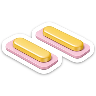 single blister strip or a pair of small tablets or capsules in muted tones (white, pale yellow, or light pink), clean clinical shape, smooth finish, pills placed simply, no branding or packaging details, soft lighting, subtle shadows, emoji scale sticker