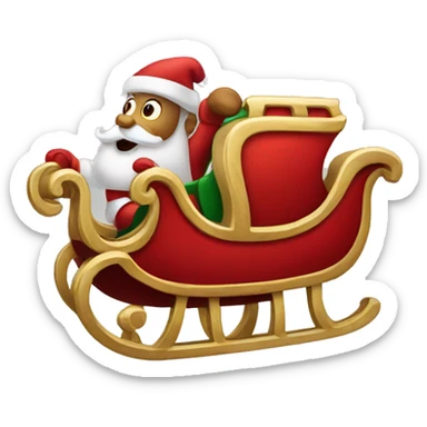 Santa's-sleigh sticker