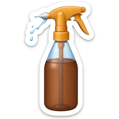 spray bottle brown colored sticker