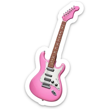 Pink electric Guitar sticker