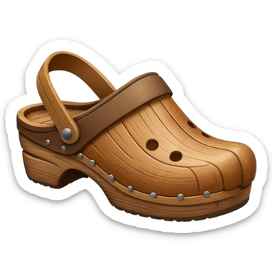 wood clog sticker