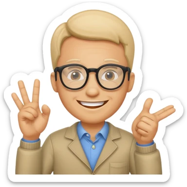 cool text "good qa" with a funny guy and funny font design sticker