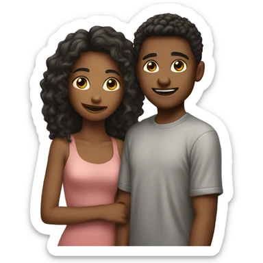 Boy and girl best freind duo sticker