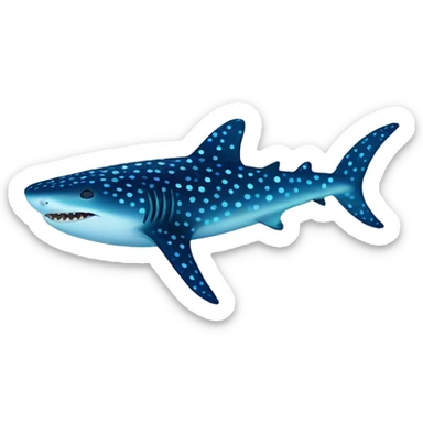 Whale shark with glowing spots and stripes sticker