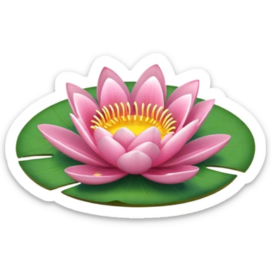 pink lilypad sticker