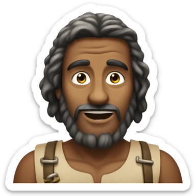 generate an emoji of "friday" from robinson crusoe sticker