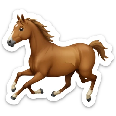 a horse escaping from the paddock sticker