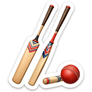 Only Cricket bat and ball sticker
