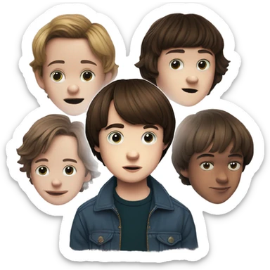 Noah Schnapp Will Byers stranger things cartoon  sticker