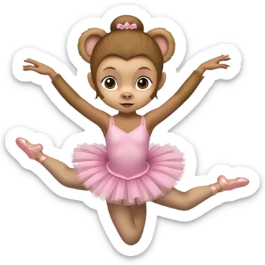 Balerina con cabeza de capuchina sticker