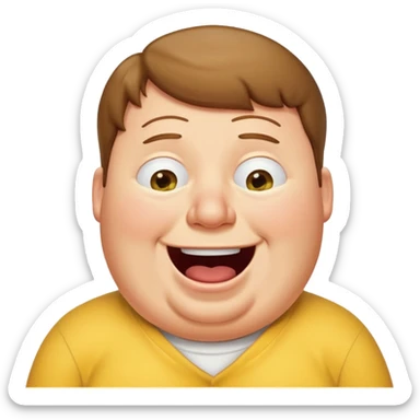peter griffin as a laughing crying emoji sticker