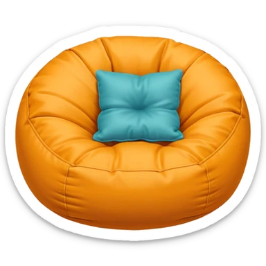 bean bag chair topdown simple sticker