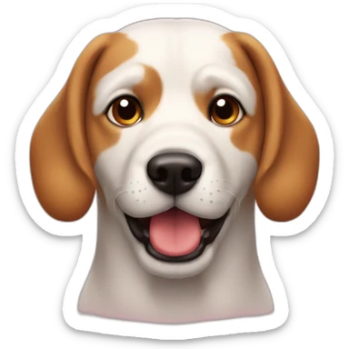 Dog with red mostache sticker