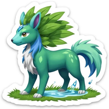 Manectric-Skiddo-Suicune-Virizion-Zygarde-fusion-hybrid-creature  sticker