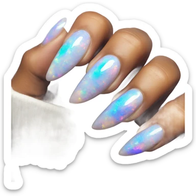 opal crystal painted nails 💅  sticker