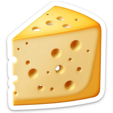 Wedge of yellow cheese with small holes sticker