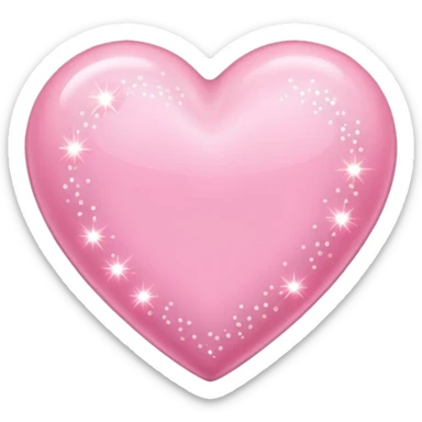 Baby pink heart with sparks sticker