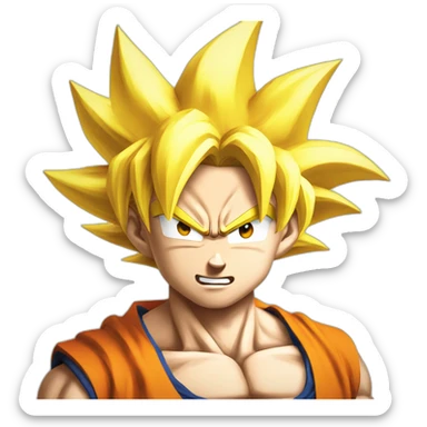 goku super sayen 3 sticker