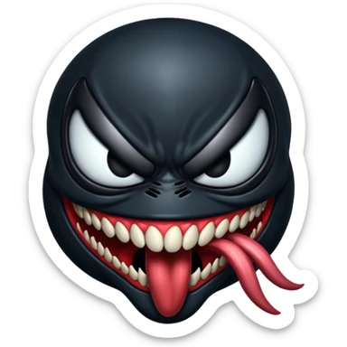 Venom with no pupils  sticker