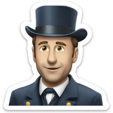 Macron, en manifestation sticker