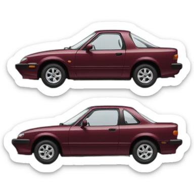 Car Mazda Three maroon sticker