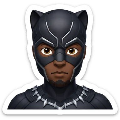 black panther marvel superhero headshot sticker