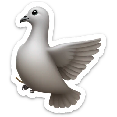 a dove with an olive branch sticker