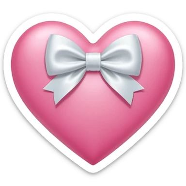 A pink heart with bow sticker