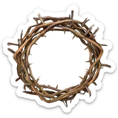 Corona de espina como emoji para copiar y pegar sticker