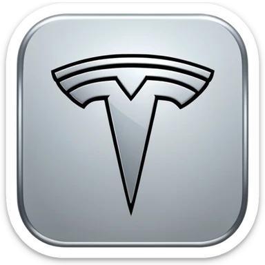 Tesla logo silver sticker
