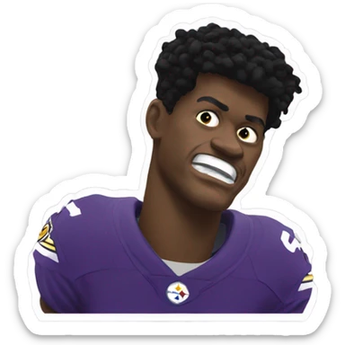 Lamar Jackson beating Steelers  sticker