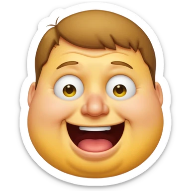 peter griffin as a laughing crying emoji sticker