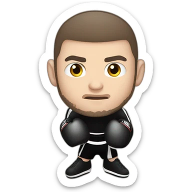 khabib nurmagomedov boxing  sticker