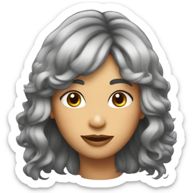 Une métisse avec beaucoup de cheveux  sticker