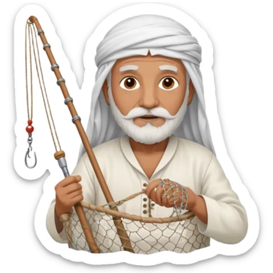 old emirates guys wearin gUAE cloths with white beared .. he works in the sea sticker