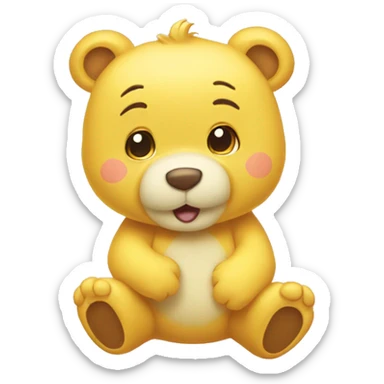 Carebear yellow  sticker