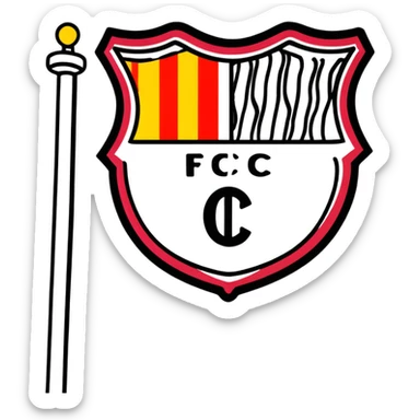 Barcelona FC (Barça) flag sticker