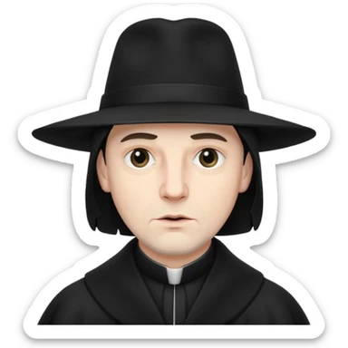 Puritan reverend male sticker