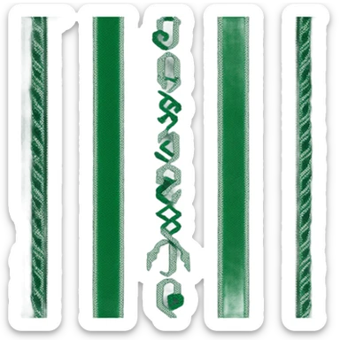 dark green knitted Slytherin scarf sticker