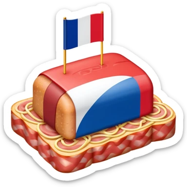 French flag on top of a SPAM LANDSCAPE  sticker