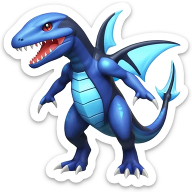 Shiny Glowing Bioluminescent Translucent Luminescent ET-Garchomp-Gabite-Amaura-Aurorus-Gible-Azelf-Pokémon (full body) sticker