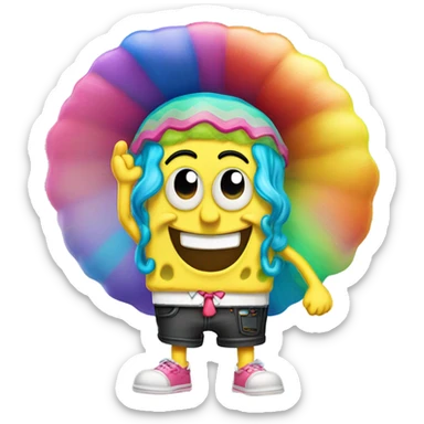 Gay jamaican spongebob sticker