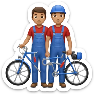 man Bike Repair Mechanic sticker
