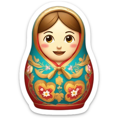 russia matryoshka national style sticker